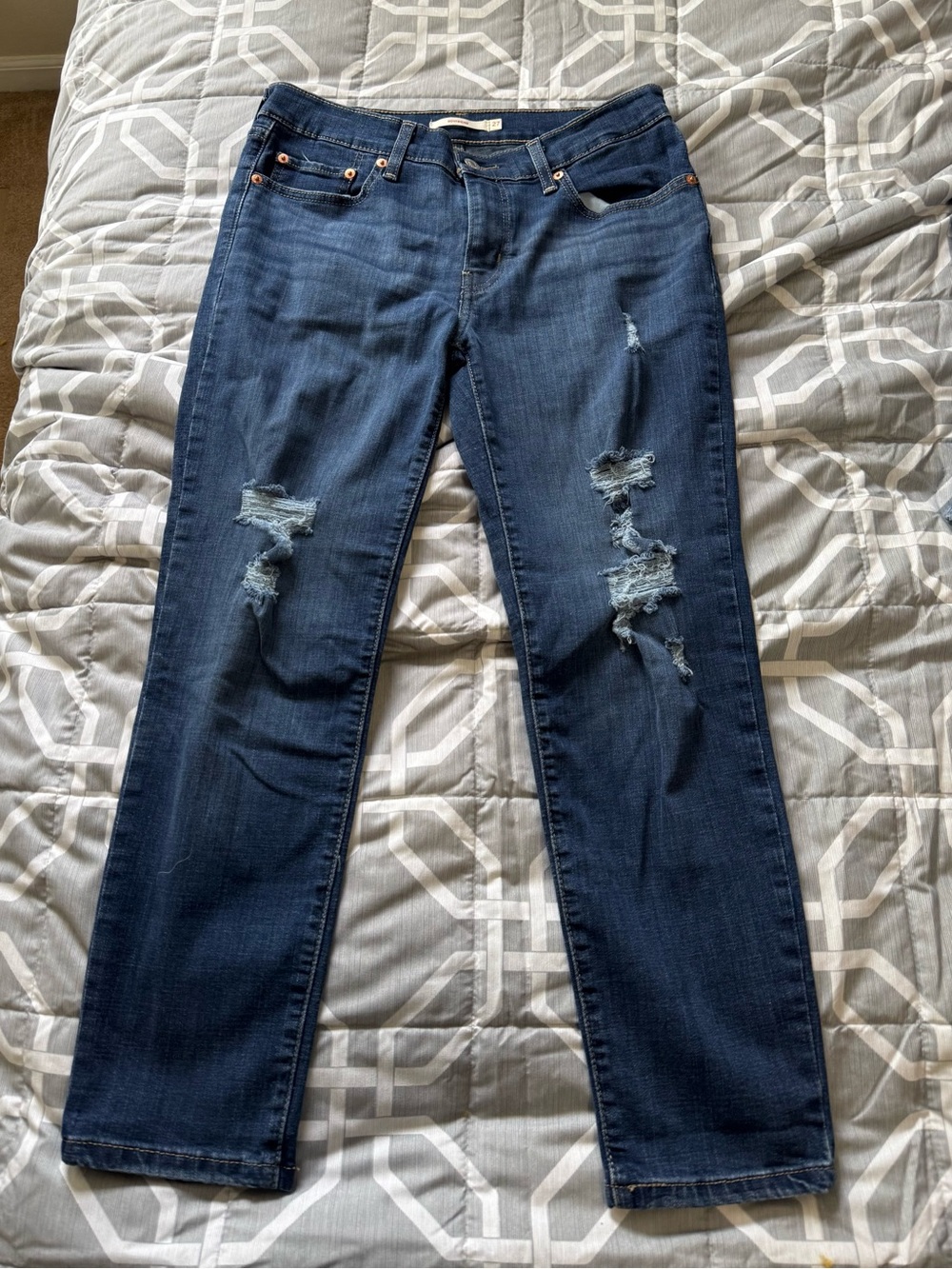 Levi’s Distressed Boyfriend Jeans Size 27
